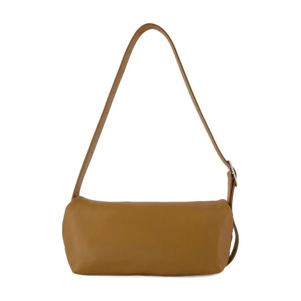 Jil Sander Khaki Leather Rollup Small Square Belt Shoulder Bag 3