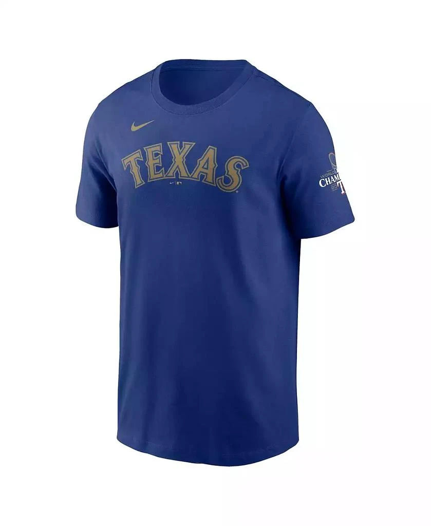 NIKE Men's Josh Jung Royal Texas Rangers 2024 Gold Collection Name Number T-Shirt 2