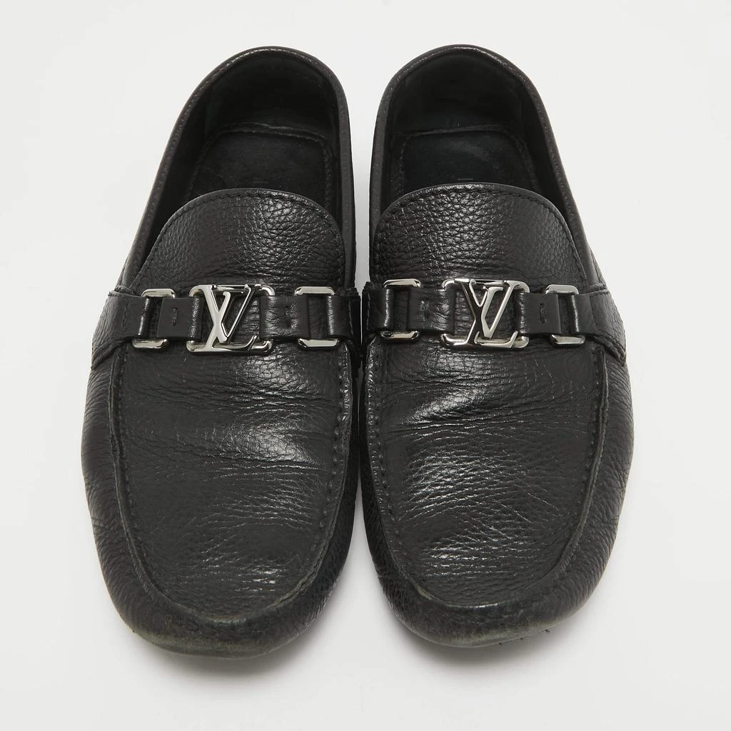 Louis Vuitton Louis Vuitton Black Leather Hockenheim Slip on Loafers Size 40 3
