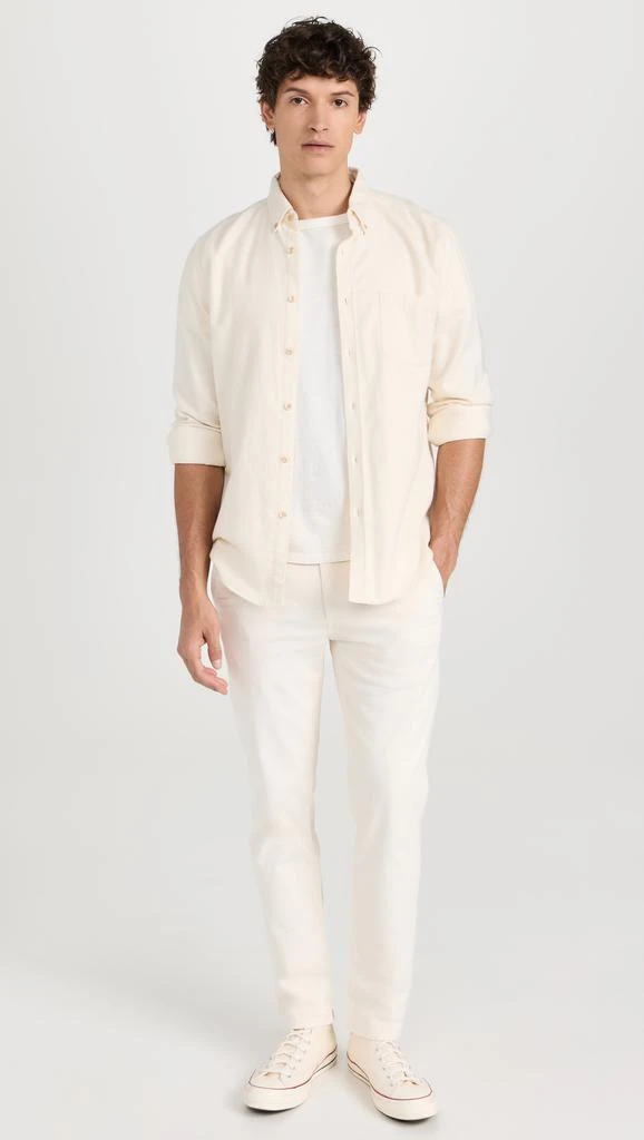Portuguese Flannel Teca Ecru Button Down Shirt 8