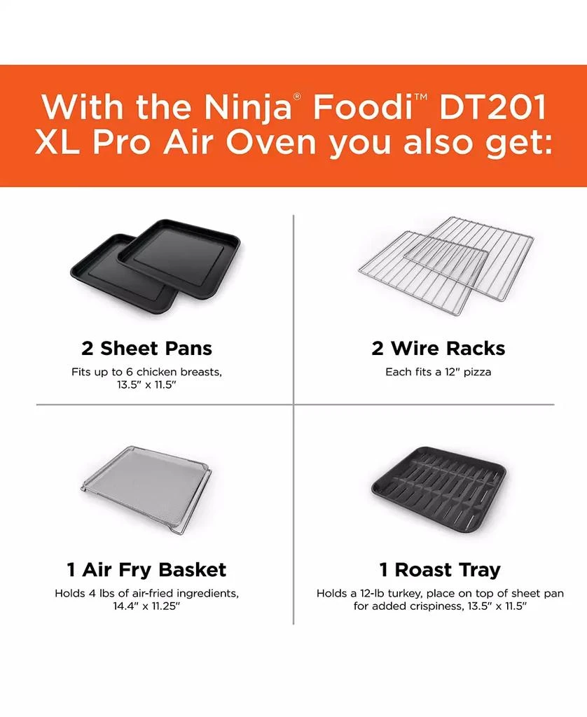 Ninja DT201 Foodi™ 10-in-1 XL Pro Air Fry Oven 8