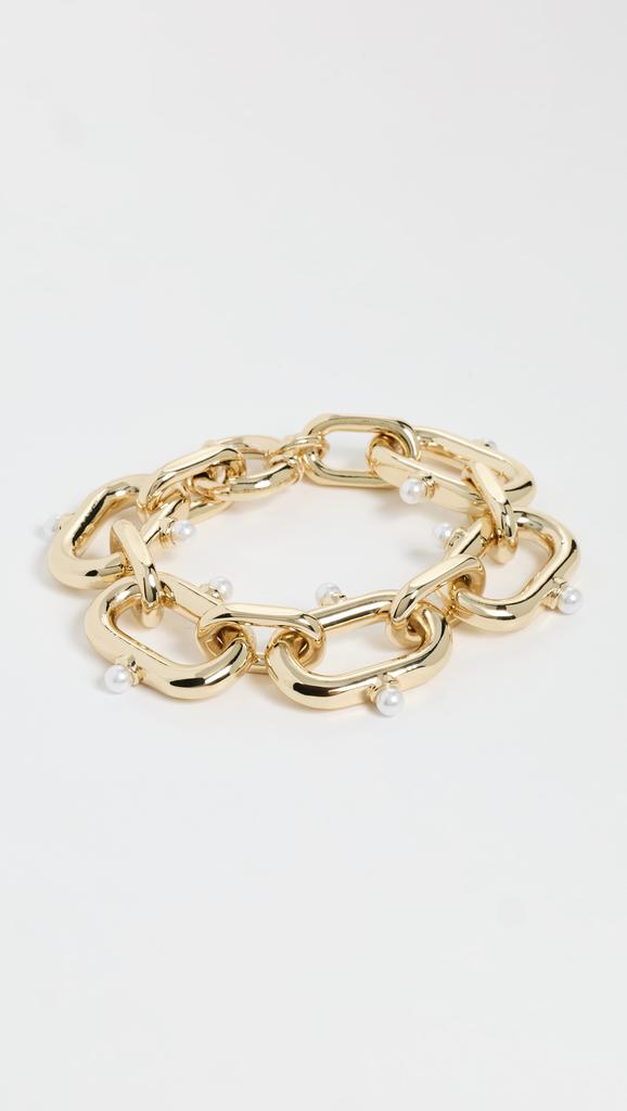 Kenneth Jay Lane Gold Links Bracelet