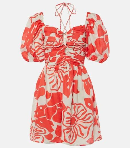 Faithfull the Brand Odelia floral linen minidress 1