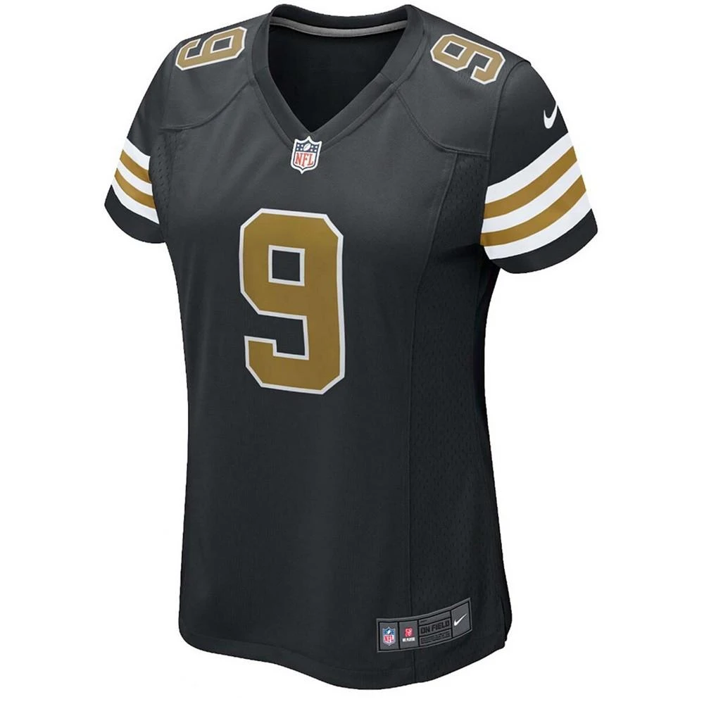 NIKE Women's Drew Brees New Orleans Saints Black Alternate Game Jersey 2