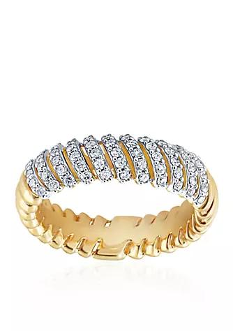 Belk & Co. Co. 0.495 Ct. T.w. Diamond Anniversary Band Ring In 10K Yellow Gold
