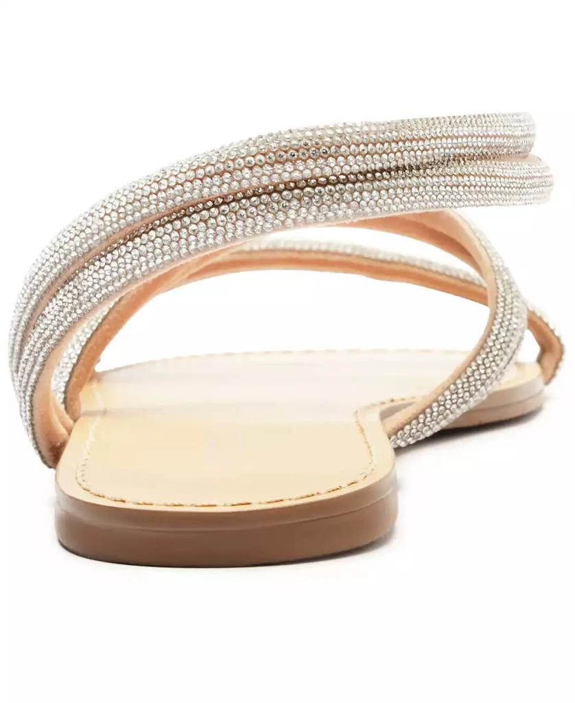 Arezzo Women's Mikayla Rhinestone Flat Sandals 3