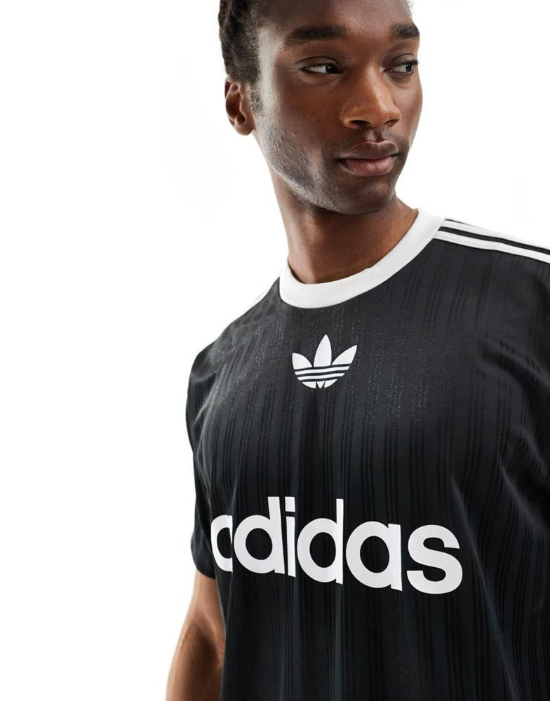 Adidas adidas Originals adicolor football t-shirt in black 4