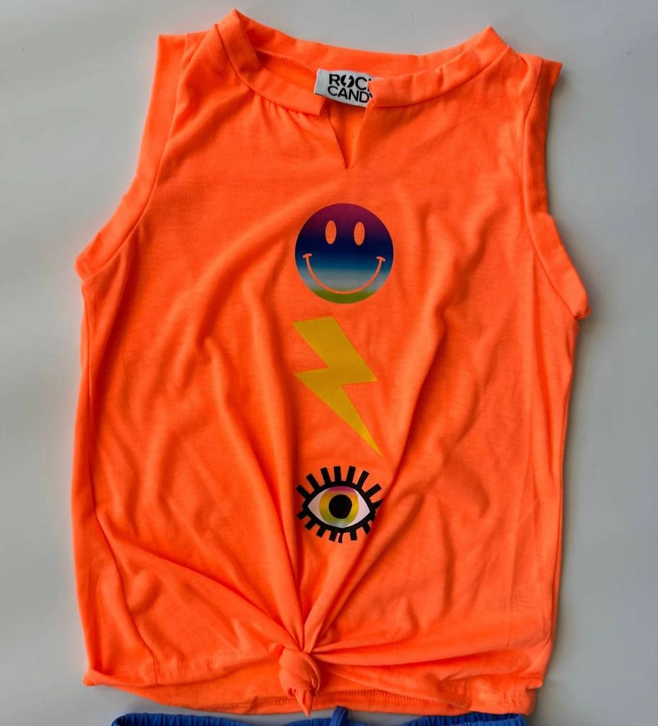 Rock & Candy Girls Icon Tank In Neon Orange 1