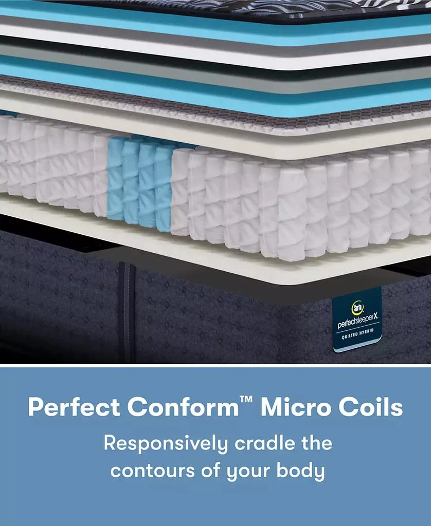 Serta Perfect Sleeper X Max Medium 14-1/4" Quilted Hybrid Mattress Set Collection 6