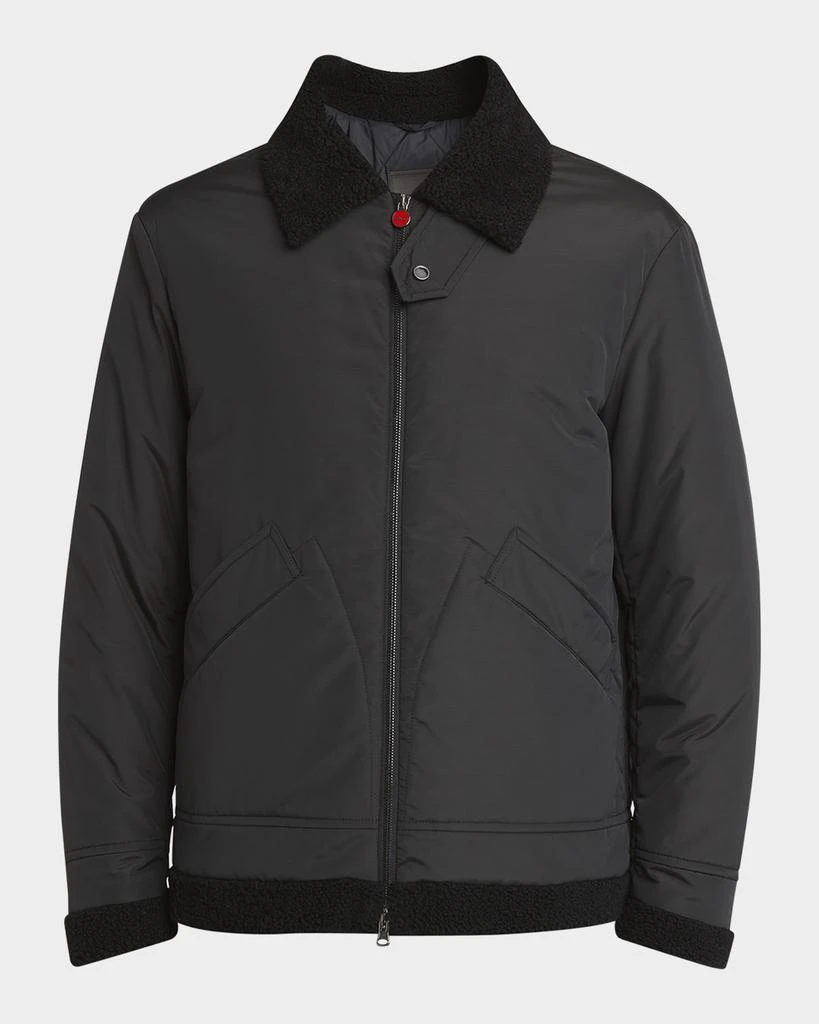 Kiton Men's Shearling-Trim Bomber Jacket 1