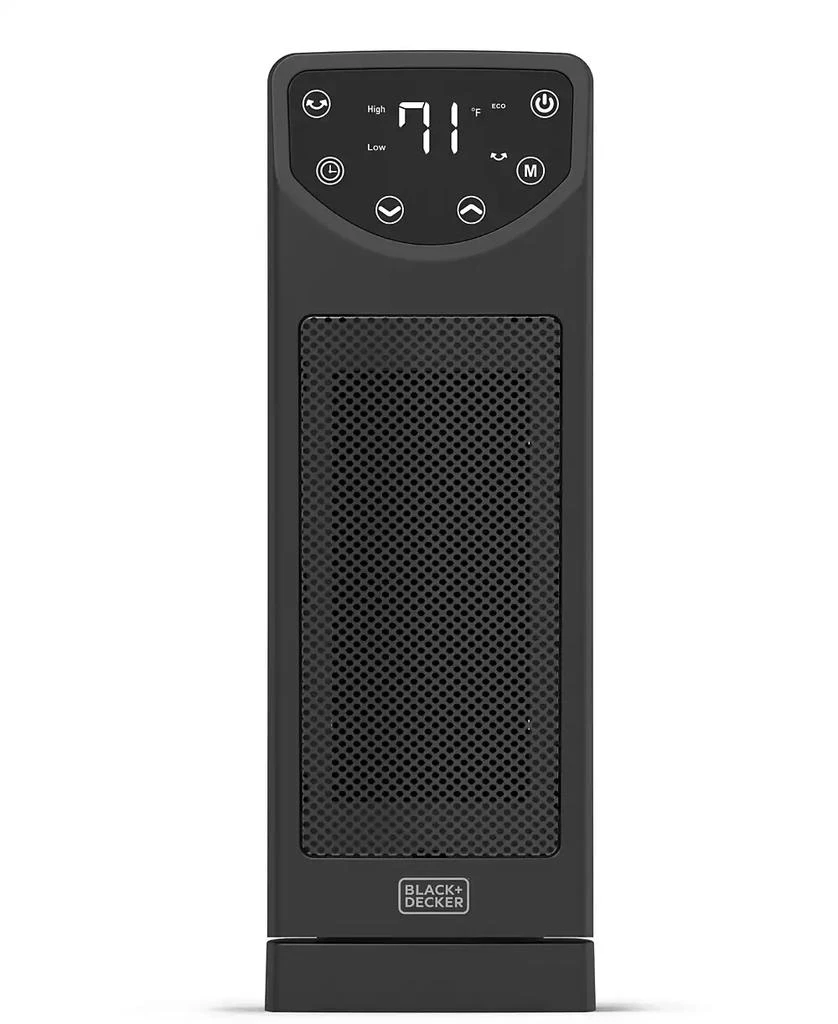 Black
Decker Oscillating Ceramic Desktop Heater with Remote, 1500W Space Heater and Fan Combo 8