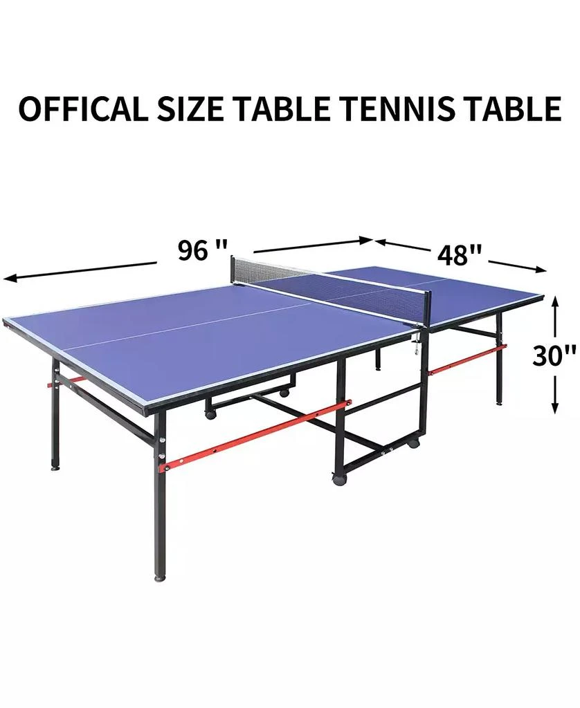 Streamdale Furniture Streamdale 8FT Foldable Ping Pong Table Set with Net, Paddles, Balls 6