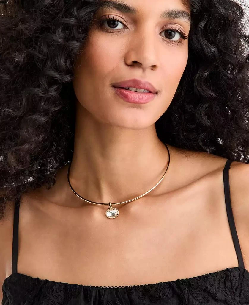 On 34th Crystal Structured Gold Tone Pendant Necklace, Macy
s Exclusive 3