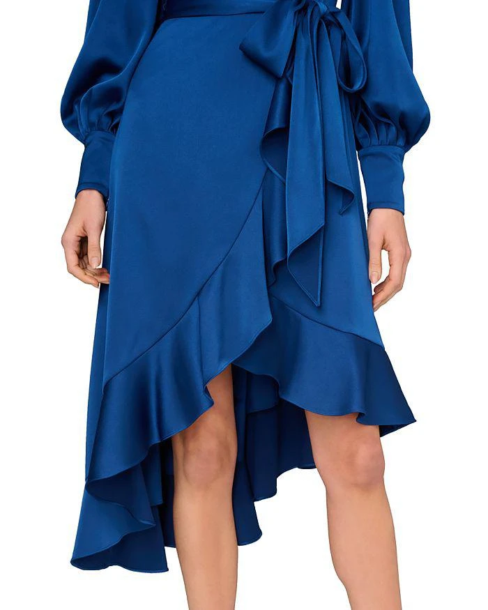 Aidan Mattox Satin Wrap Dress 3