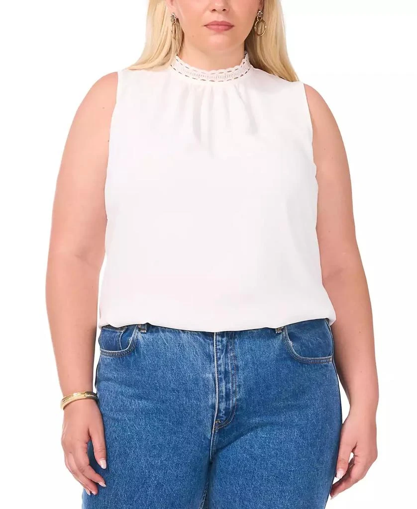Vince Camuto Plus Size Lace-Trim Sleeveless Blouse 1