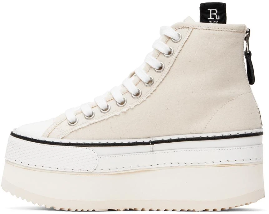 R13 Off-White Courtney Platform Sneakers 3
