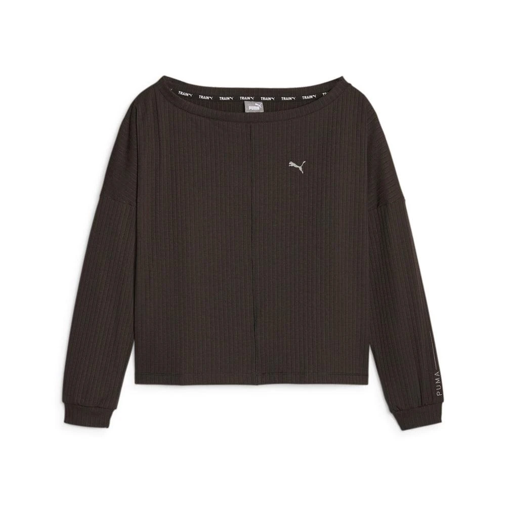 Puma Studio Unwind Scoop Neck Long Sleeve Athletic T-Shirt 1
