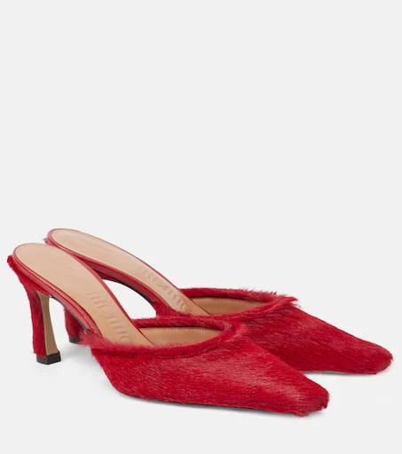 The Attico Juno 75 calf hair mules 1
