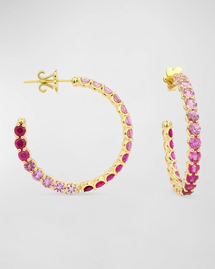 Stevie Wren The Idol 18K Gemstone Hoop Earrings