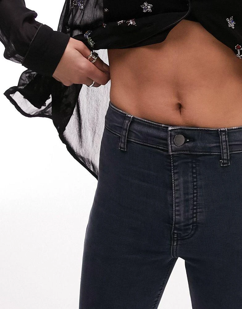 Topshop Topshop Joni jeans in blue black 2