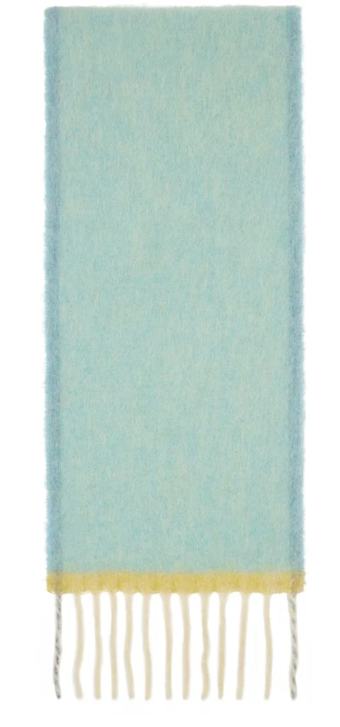 Acne Studios Blue Narrow Wool Mohair Scarf 2