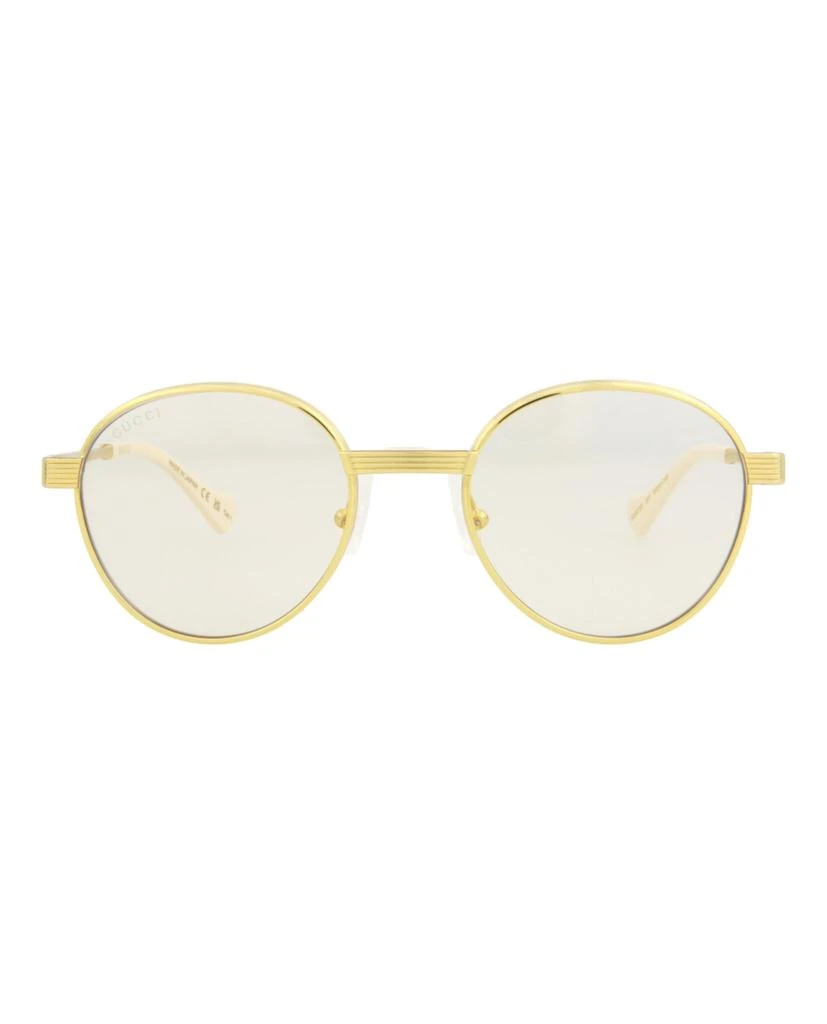 Gucci Round-Frame Metal Sunglasses 1