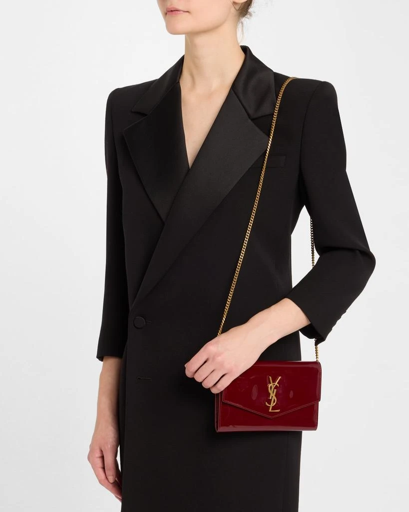 Yves Saint Laurent YSL Wallet on Chain in Patent Leather 2