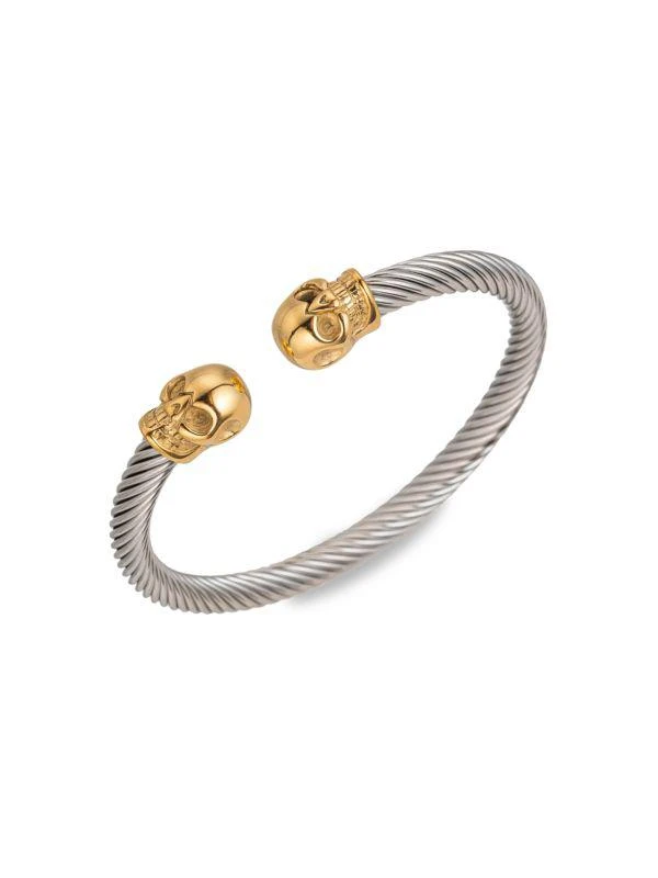 Eye Candy LA Mateo Titanium Skull Cuff Bracelet 1