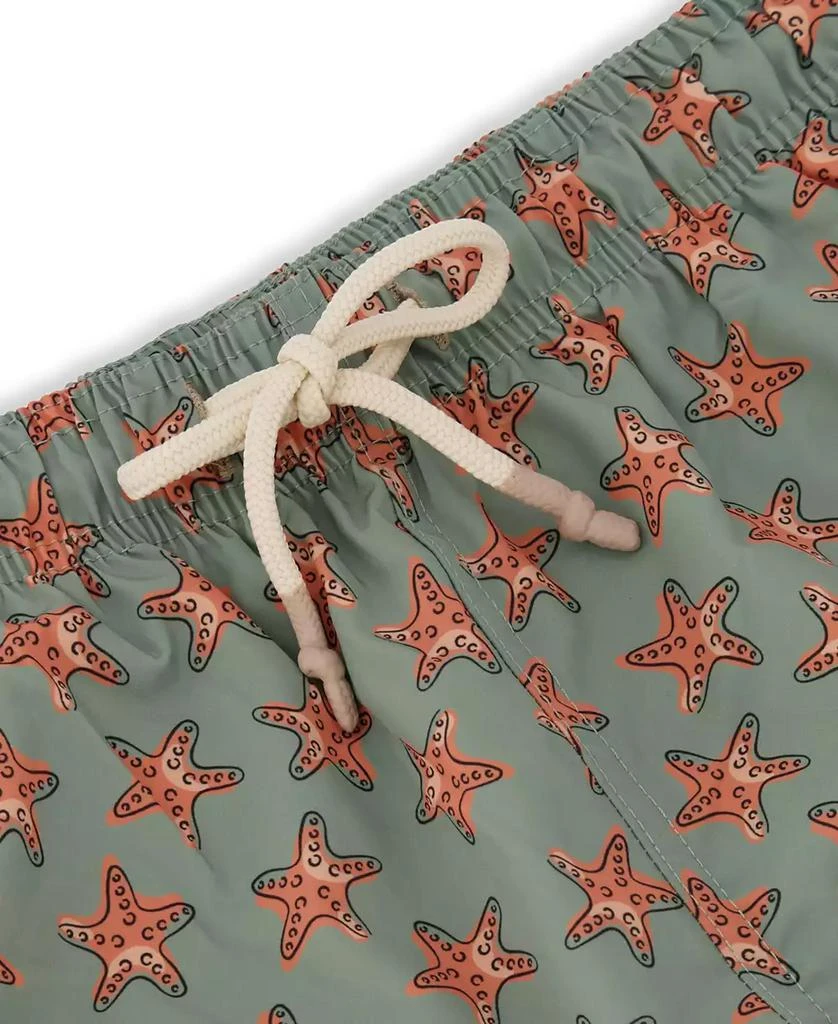 Sunset and Vines Men's Star-Pattern Woven Swim Trunks 4
