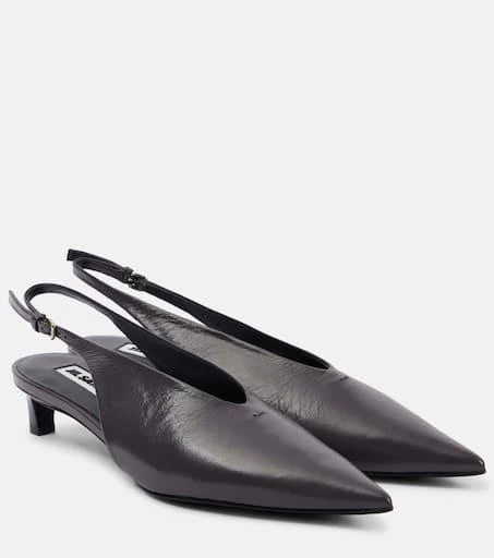 Jil Sander Leather slingback pumps 1