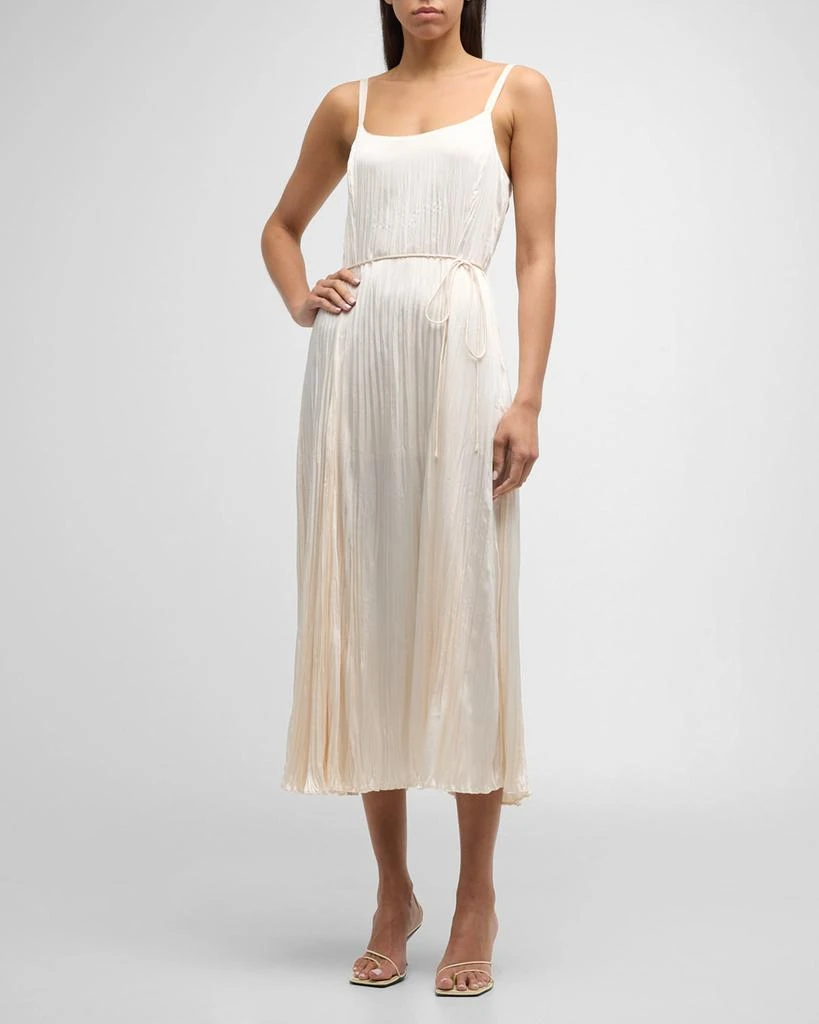 knee length dresses for ladies Vince Women's V-Neck Maxi Slip Dress