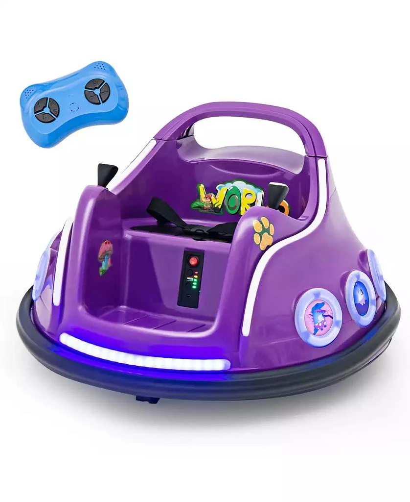 Mecale 12V Electric Ride On Car with Remote Control and Flashing LED Lights