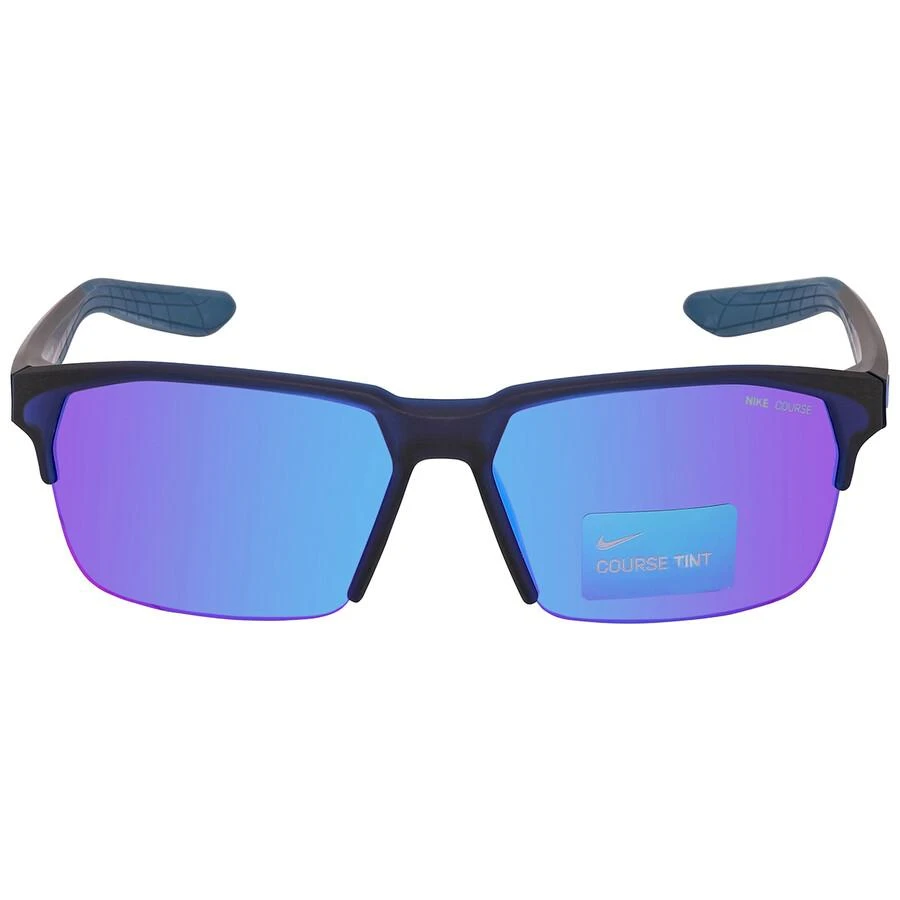 NIKE Nike Blue Mirror Rectangular Men's Sunglasses NIKE MAVERICK FREE E 451 60 2
