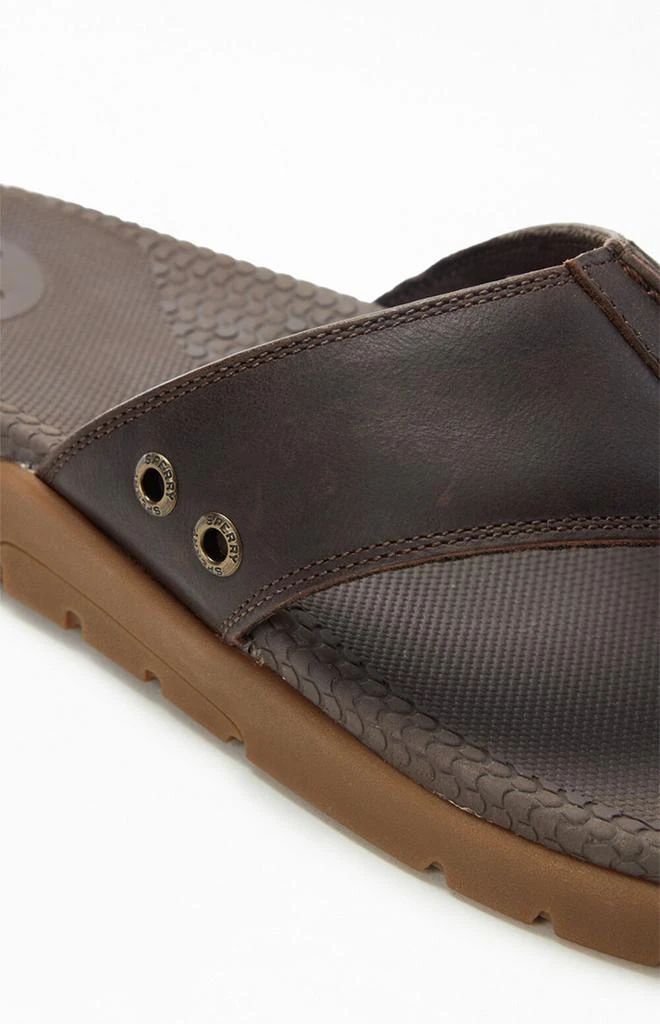 Sperry Brown Santa Cruz II Thong Sandals 6