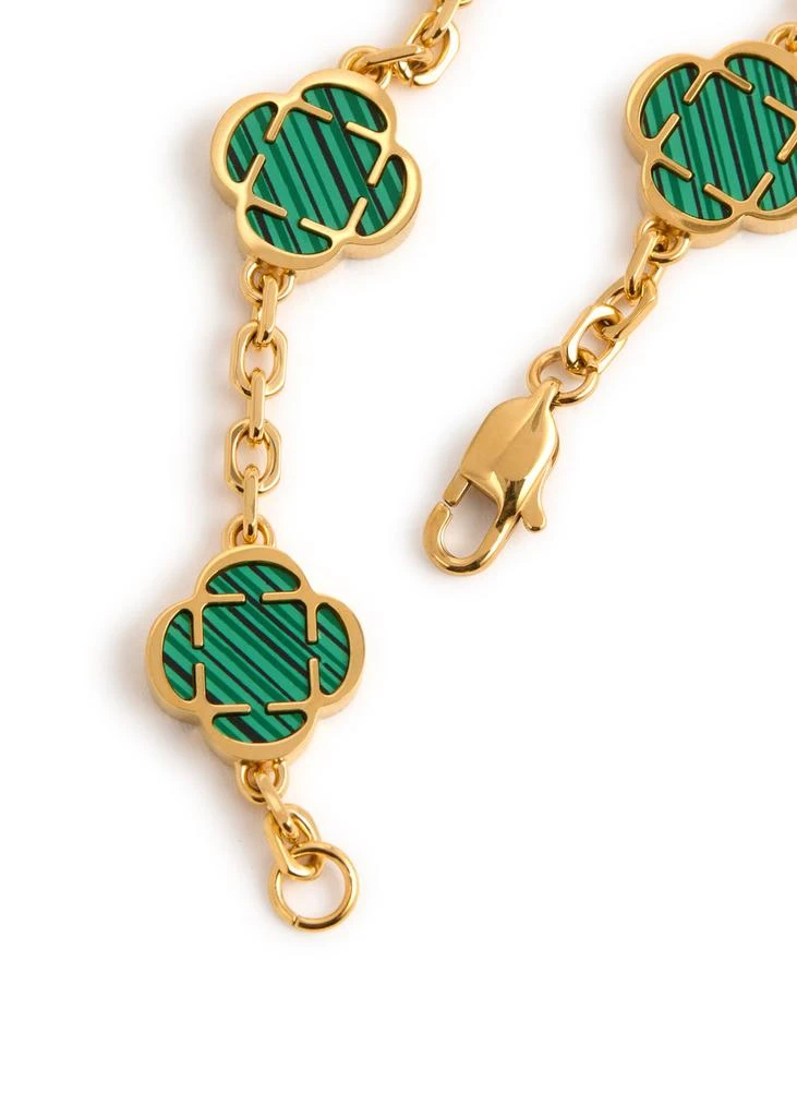 CRAFTD Malachite Clover 18kt gold-plated bracelet 4