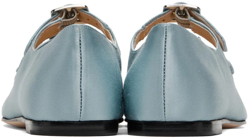 Sandy Liang SSENSE Exclusive Blue MJ Double Strap Ballerina Flats 2
