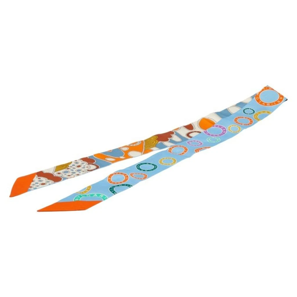 BVLGARI blue Silk Scarf (Pre-Owned)