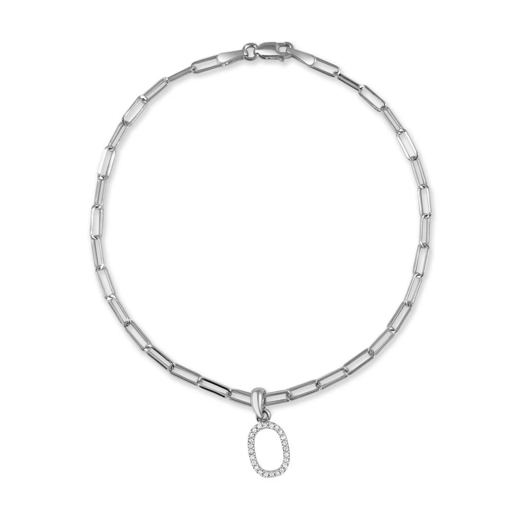 Sabrina Designs 14k White Gold & Diamond Initial Link Bracelet 13