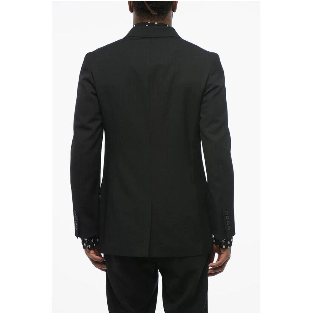 YOHJI YAMAMOTO Half-lined Wool Blazer with Peak Men's Lapel 2