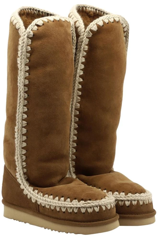 Mou Mou Contarst Stitched Knee-Length Boots 3