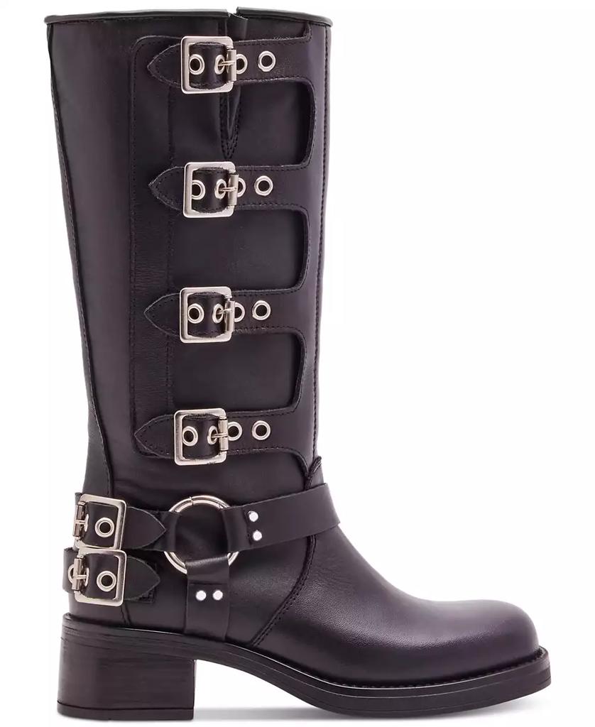 Steve Madden Women's Rocky Knee-High Buckled Moto Boots