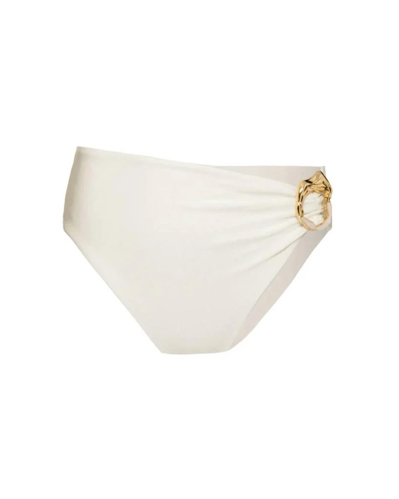 PatBO Jersey Sands Stone Bikini Bottom In Off White 4
