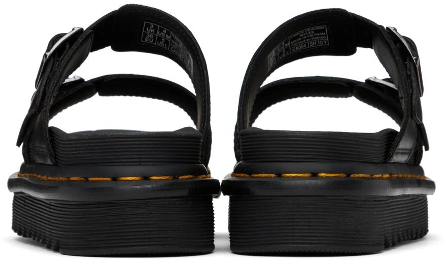 Dr. Martens Black Myles Leather Buckle Slide Sandals 2