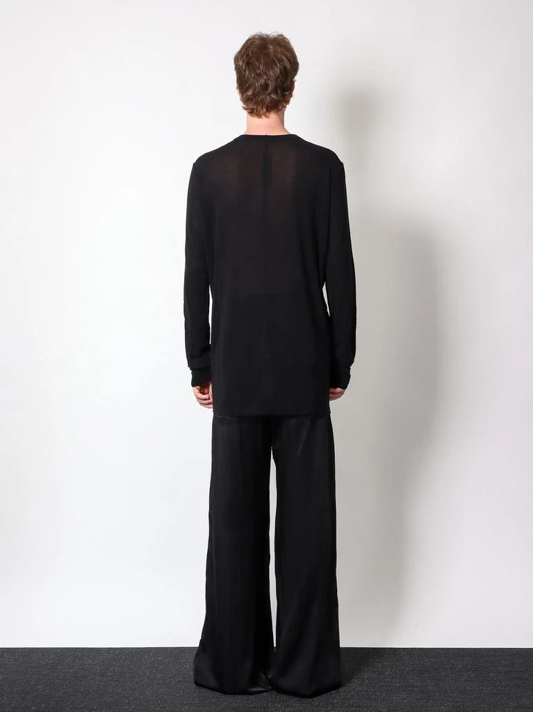 Rick Owens Sustainable viscose and silk t-shirt with logoed ribbon 3