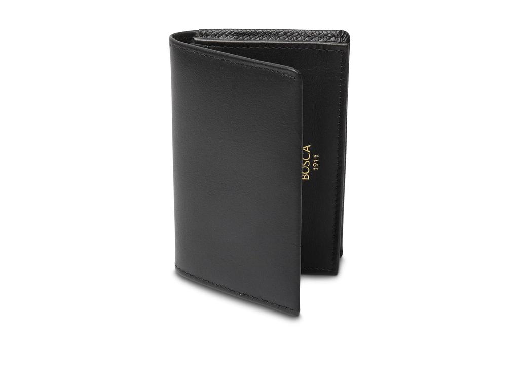 Bosca Saffiano Full Gusset Two-Pocket Card Case w/ ID