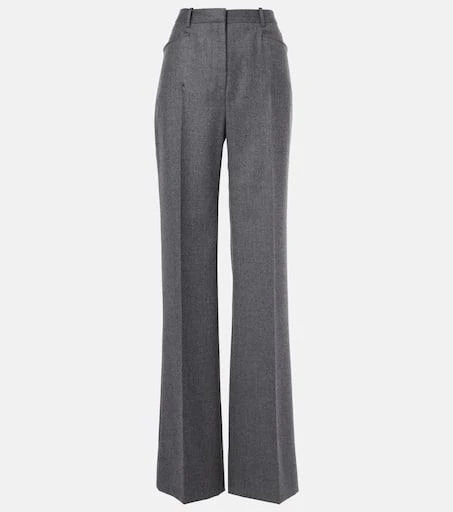 Tom Ford High-rise wool twill bootcut pants 1