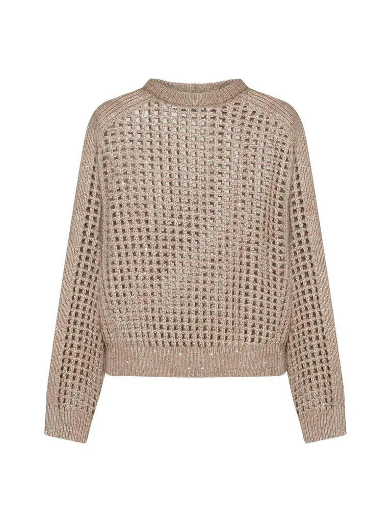 Brunello Cucinelli Brunello Cucinelli Sequin Detailed Wide-Knitted Sweater 1
