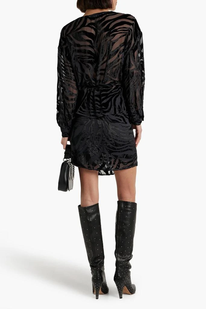 IRO Nurat devoré-velvet wrap blouse 3