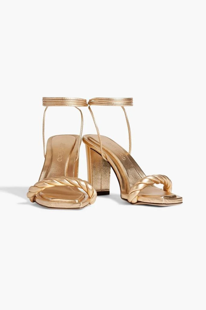 Jimmy Choo Diosa 85 twisted mirrored-leather sandals 2