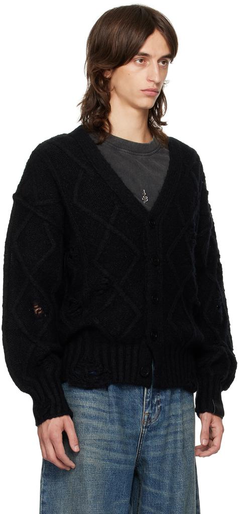 Stolen Girlfriends Club Black Distressed Altered State Cardigan